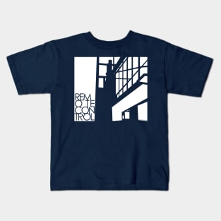 Remote Control Architecture Minimalism in White Kids T-Shirt